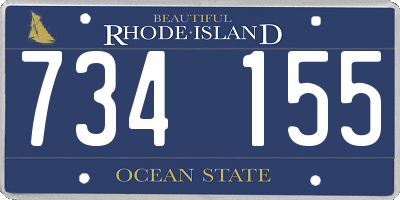 RI license plate 734155