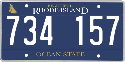 RI license plate 734157