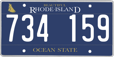 RI license plate 734159