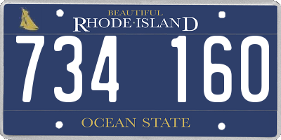 RI license plate 734160