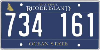RI license plate 734161