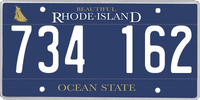 RI license plate 734162