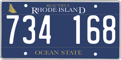 RI license plate 734168