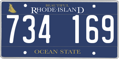 RI license plate 734169