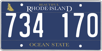 RI license plate 734170
