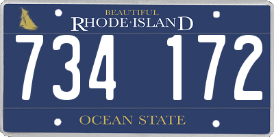 RI license plate 734172