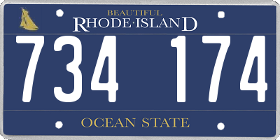 RI license plate 734174