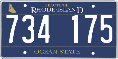 RI license plate 734175