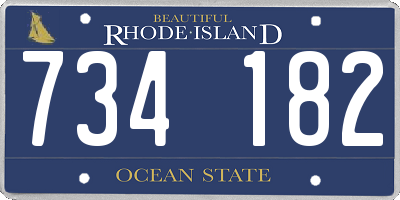 RI license plate 734182
