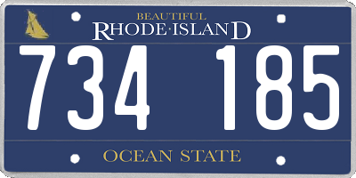 RI license plate 734185