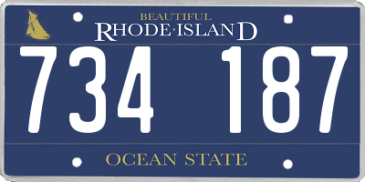 RI license plate 734187