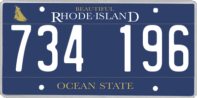 RI license plate 734196