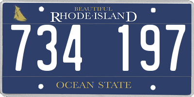 RI license plate 734197