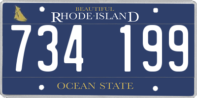 RI license plate 734199