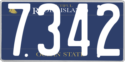 RI license plate 7342