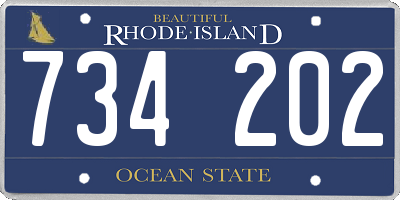 RI license plate 734202