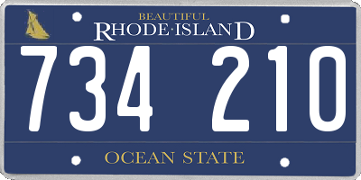 RI license plate 734210