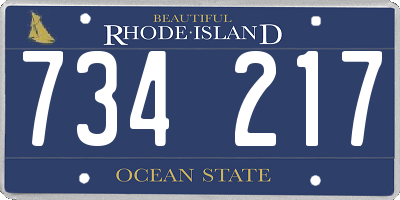 RI license plate 734217