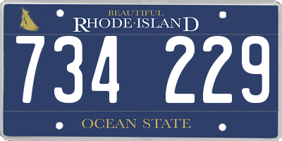RI license plate 734229