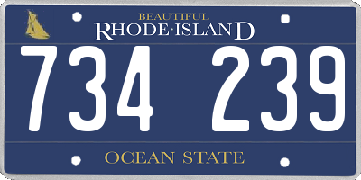 RI license plate 734239