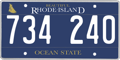 RI license plate 734240