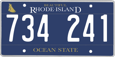 RI license plate 734241
