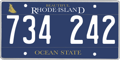 RI license plate 734242