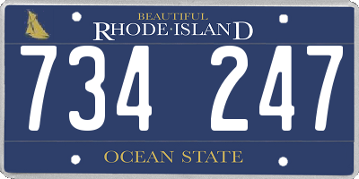 RI license plate 734247