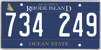 RI license plate 734249