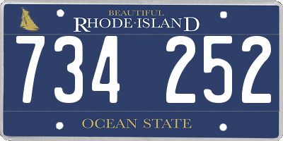 RI license plate 734252