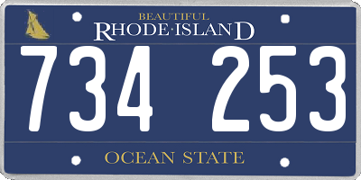 RI license plate 734253
