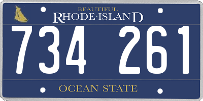 RI license plate 734261