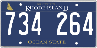 RI license plate 734264