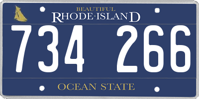 RI license plate 734266