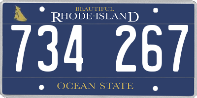 RI license plate 734267