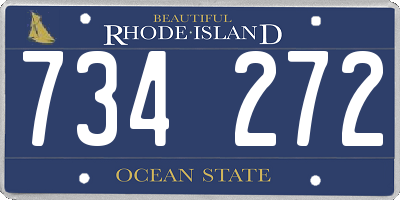 RI license plate 734272