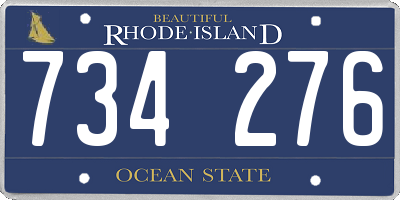 RI license plate 734276