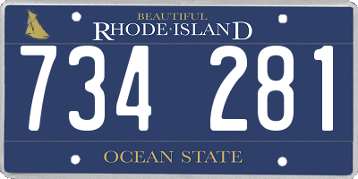 RI license plate 734281
