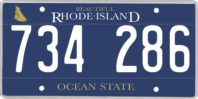 RI license plate 734286