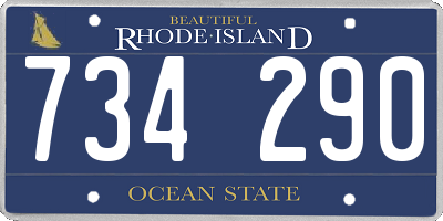 RI license plate 734290