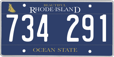 RI license plate 734291