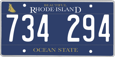 RI license plate 734294