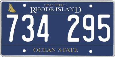 RI license plate 734295