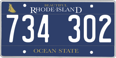 RI license plate 734302
