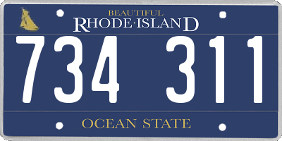RI license plate 734311