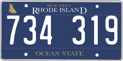 RI license plate 734319