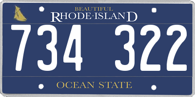 RI license plate 734322