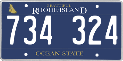 RI license plate 734324