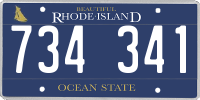 RI license plate 734341