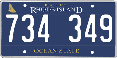 RI license plate 734349